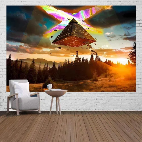 Miniatura 11 de Ine Ive Tapiz de naturaleza del bosque, Gravity Falls Tapiz de dibujos animados 40x30 pulgadas Fantasía Naturaleza Paisaje Decoración de pared