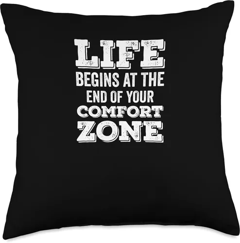 Miniatura 4 de Life Begins At The End Of Your Comfort Zone Computer Geeks Throw Pillow