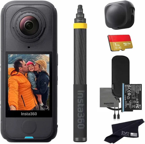 Insta360 X4 Air Extended Selfie Stick Drone View Bundle| Cámara de acción 8K 360 más ligera para aventuras épicas | El paquete incluye palo selfie