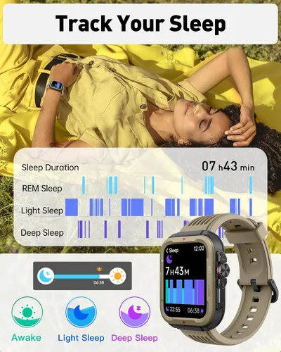 Miniatura 6 de VRPEFIT Reloj inteligente para hombres y mujeres (respuesta/hacer llamadas), Alexa integrado, rastreador de fitness de 1.8 pulgadas con 100 modos