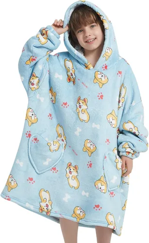 Miniatura 14 de Fiosnow Manta con Capucha de Dinosaurio para Niños Pequeños de 2 a 6 Años, Sudaderas con Capucha Extragrandes para Niñas y Niños
