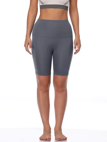 Miniatura 6 de NELEUS Pantalones cortos de compresión para mujer con bolsillo