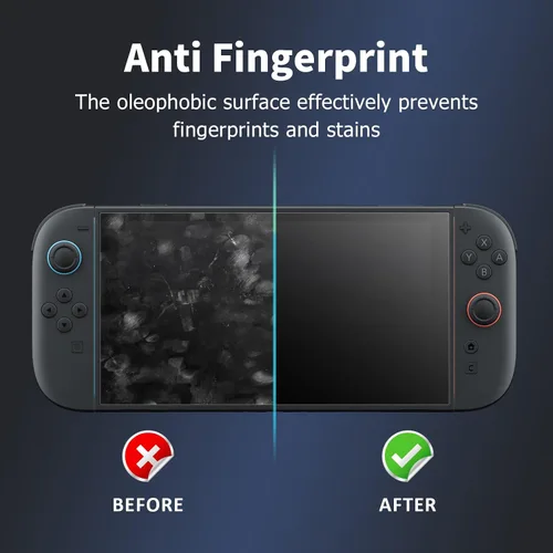 Miniatura 5 de Ambison Paquete de 2 protectores de pantalla de vidrio con acabado mate compatibles con Nintendo Switch 2 modelo 2025 de 7.9 pulgadas