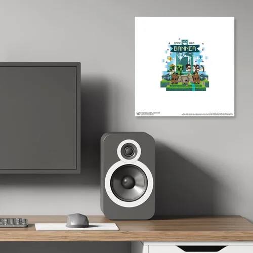 Miniatura 5 de Trends International Gallery Pops Minecraft: Legends - Arte de pared con texto en inglés "Raise Your Banner", versión sin marco, 12 x 12 pulgadas