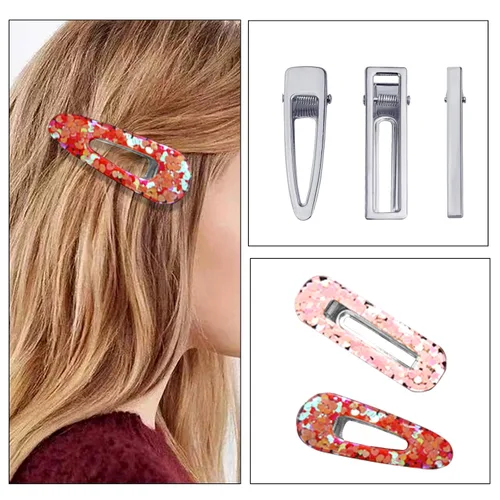 Miniatura 6 de 60 pinzas para el cabello para moldes de resina de silicona, pinzas de lazo para el cabello, horquilla de perla, accesorios para el cabello