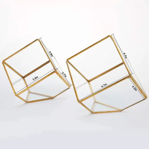 Miniatura 2 de ELEGANTLIFE Terrario de Plantas Geométrico de Cristal, Macetas para Suculentas y Plantas de Aire para Decoración de Hogar, Jardín, Oficina