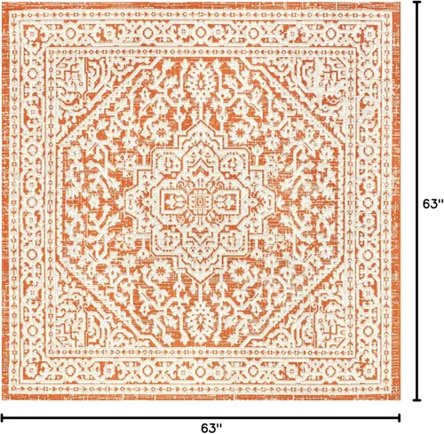 Miniatura 116 de Eyely BMS101D-28 - Alfombra de pasillo con textura de medallón de Santa Mónica Slesi, para interiores y exteriores, estilo costero, bohemio, Gris