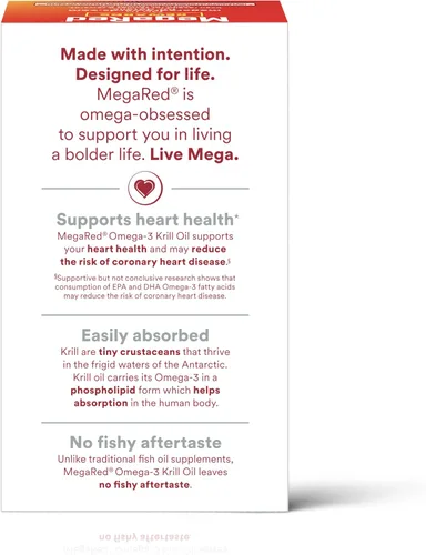 Miniatura 10 de MegaRed Suplemento de aceite de krill omega-3 ultra fuerte de 1000 mg con EPA/DHA, astaxantina y fosfolípidos, sin sabor a aceite de pescado que