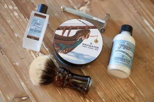 Miniatura 5 de Zingari Man - Jabón de afeitar The Navigator - Accesorios de aseo suave para hombres - Crema súper fuerte sin golpes y loción apretada para la piel