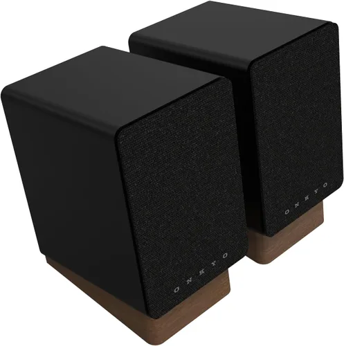 Onkyo Creator Series GX-10DB Altavoces Amplificados, Negro - woofer de 3 pulgadas, USB/C, línea/Phono, puertos ópticos y conectividad de audio