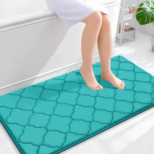 Miniatura 61 de OLANLY Alfombra de Baño de Espuma Viscoelástica de 24 x 16 pulgadas, Ultra Suave y Absorbente, Alfombras de Baño Antideslizantes, Cómodas, Lavables