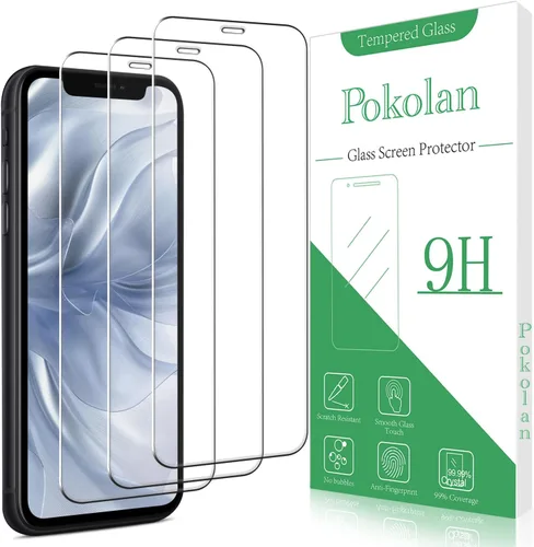 Miniatura 7 de Pokolan [Paquete de 3] Protector de pantalla de privacidad para iPhone 11/iPhone XR Película de vidrio templado antiespía, cobertura completa, sin