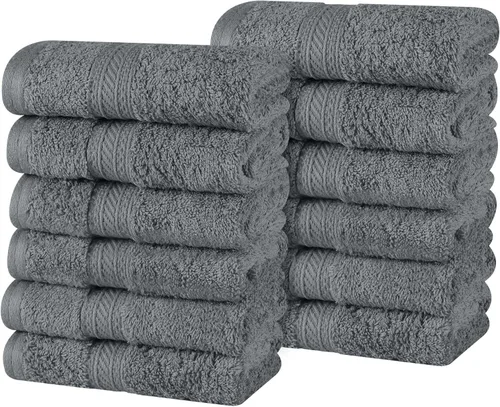Miniatura 45 de Superior Juego de 2 toallas de baño de fibra larga 100% algodón peinado de 27.64 oz/m², para baño, ducha, cocina, súper suave, afelpado, altamente