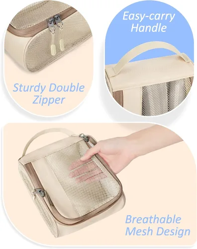 Miniatura 4 de BAGSMART - Juego de 7 cubos de embalaje para maletas esenciales de viaje, juego de bolsas organizadoras ligeras con bolsa de zapatos, cubos de viaje