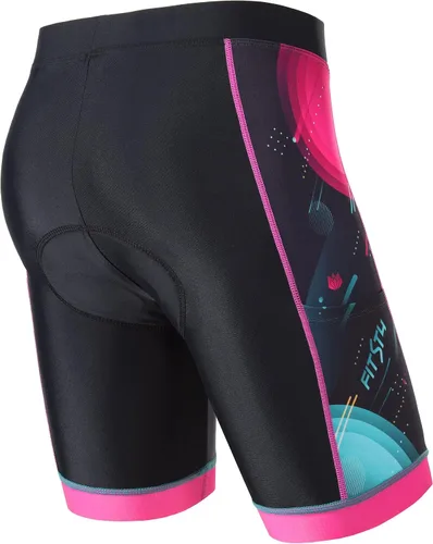 Miniatura 3 de FitsT4 - Pantalones cortos de ciclismo para niños y niñas, pantalones cortos de triatlón acolchados para jóvenes con bolsillos