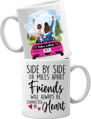 Miniatura 19 de Taza de café con texto en inglés "Best Friends Are The Sisters We Choose Ourselves We Choose Ourselves para mujeres, mejores amigas, taza de café