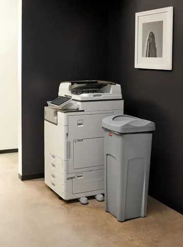 Miniatura 6 de Rubbermaid Commercial - bote de basura cuadrada intocable, cuadrado, Gris