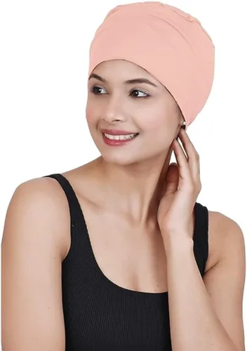 Miniatura 3 de Gorros de quimioterapia sólido para dormir, de bambú, suave, para el cáncer, para quimioterapia para mujeres