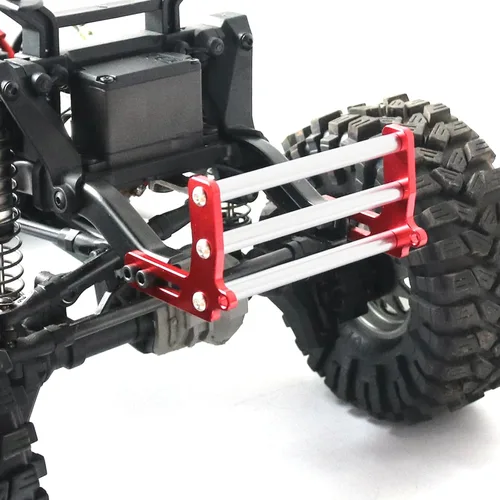 Miniatura 2 de OGRC - Barra de empuje de parachoques delantero a control remoto de aleación de aluminio para 1/10 TRX4 SCX10 coches orugas (rojo)