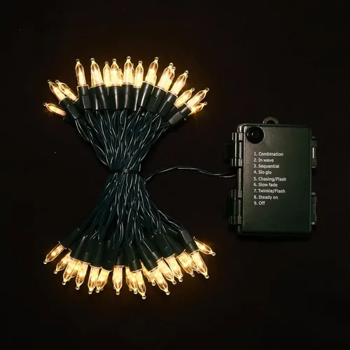 Miniatura 10 de MULTI-SPARKING - Luces de Halloween operadas con batería - 50 luces LED mini moradas para árbol pequeño, corona, manualidades, decoración