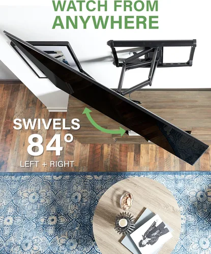 Miniatura 6 de SANUS Soporte de pared de TV de movimiento completo para televisores de hasta 90" - Diseño premium que se extiende 24" con giro y inclinación