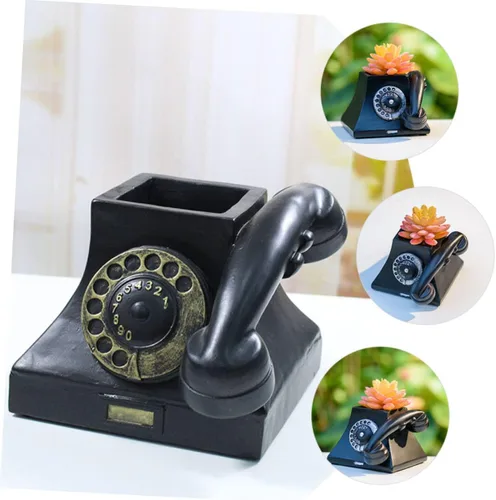 Miniatura 6 de Elegante teléfono flores maceta creativa decoración para oficina en casa resina