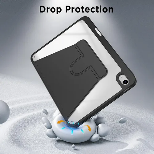 Miniatura 7 de CACOE Funda giratoria 360 para iPad (A16) de 11ª/10ª generación con soporte para lápices 2025/2022 de 11/10.9 pulgadas, a prueba de golpes