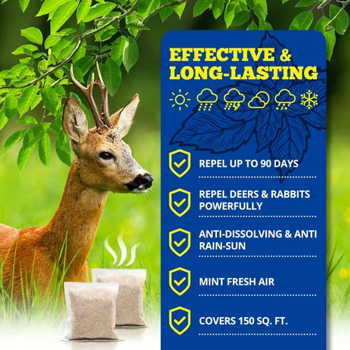 Miniatura 6 de Deer Repellent 12 Packs, Rabbit Repellent Outdoor for Plants, Natural Deer Deterrent Keep Deer and Rabbit Out of Garden Yard, Powerful Deer