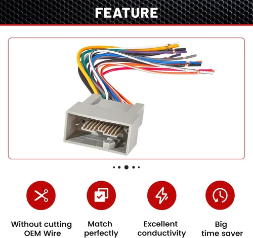 Miniatura 4 de RED WOLF Arnés de radio de coche con adaptador de antena para Honda Civic 2012-2015, para 2013-2020 Acura ILX Instalar unidad principal de radio