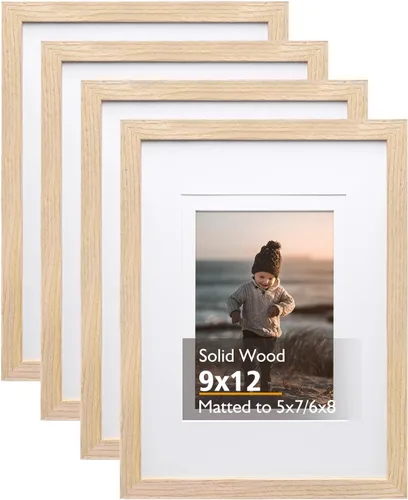 Miniatura 66 de KINLINK Marco de fotos de 3.5 x 5 pulgadas, color negro ceniza, marcos de madera maciza con plexiglás para mesa y montaje en pared, marcos de fotos