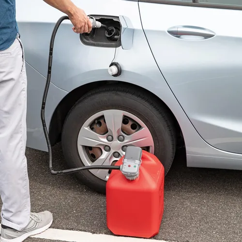 Miniatura 9 de Bomba automática de transferencia de combustible DEWAY con boquilla para control de flujo y parada, se adapta a la mayoría de las latas de gasolina