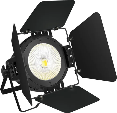 StageLights con puertas de granero – Focos LED COB de 100 W, luces pares blancas cálidas y frías – Luces DMX/Master-Slave DJ, focos de iglesia y