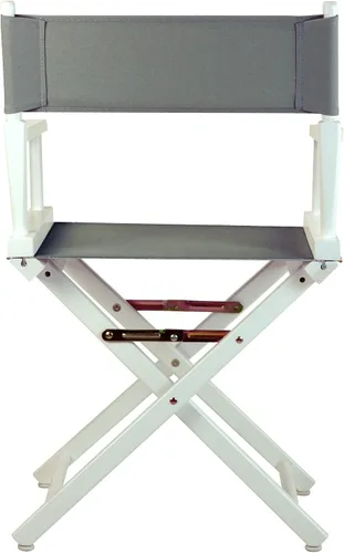 Miniatura 5 de Casual Home - Silla de director de 18.0 in, marco blanco con lona gris