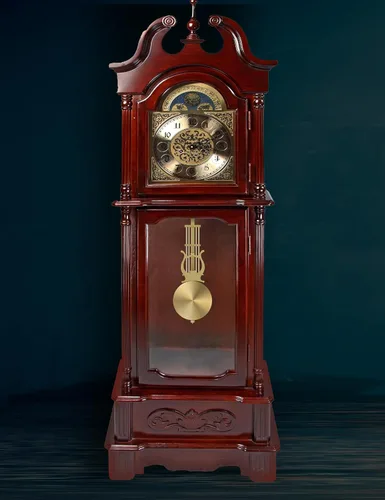 Miniatura 6 de NiHome Reloj de pared de cuarzo de repuesto de péndulo, péndulo de reloj retro mecánico tradicional de aluminio, alto brillo, ligero para el hogar