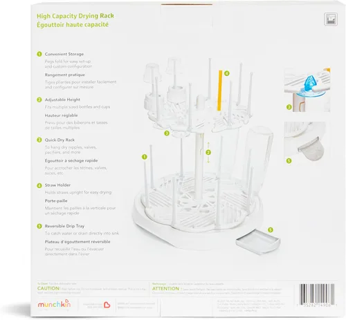 Miniatura 7 de Munchkin® Estante de secado de alta capacidad para biberones y accesorios, blanco