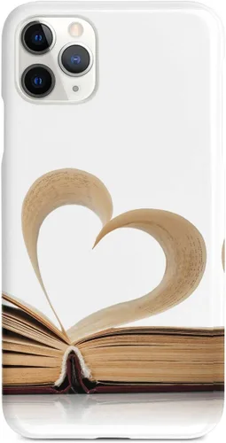 Miniatura 8 de Inspired Cases - Compatible con iPhone XR - Funda protectora con textura 3D para Apple iPhone XR - Página de corazón - Amante de los libros