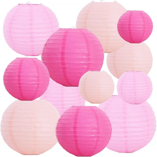 Miniatura 16 de BEISHIDA Faroles de Papel Blancos de 12 Pulgadas Decorativos Chinos/Japoneses Colgantes Redondos de Papel Lámparas para Cumpleaños, Bodas, Navidad