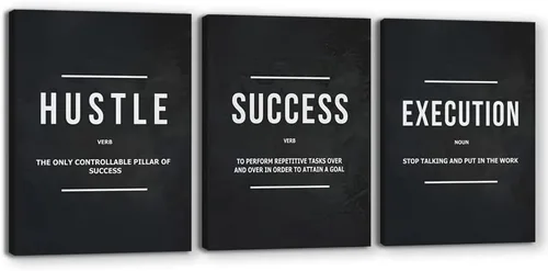Miniatura 15 de Halioyo Pósteres motivacionales en lienzo, arte de pared inspirador, cita de empresario, decoración de pared, obra de arte para sala de estar