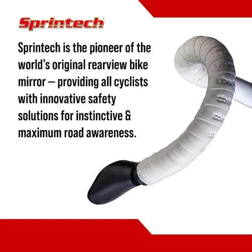 Miniatura 9 de Sprintech Espejo de Bicicleta Cóncavo Chapado en Cromo Fabricado en Suiza para Manillar – Terminado a Mano, Ajustable, Superficie Reflectante
