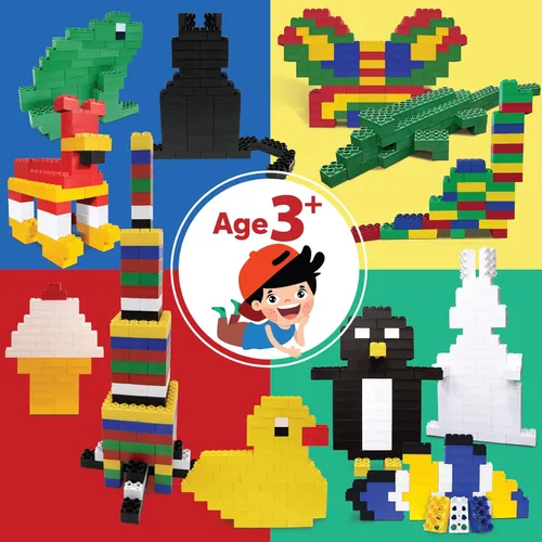 Miniatura 5 de BiggoBlocks Bloques de construcción grandes para niños de 3 a 8 años – Juego Mega de 288 piezas – Juguete STEM para interiores y exteriores