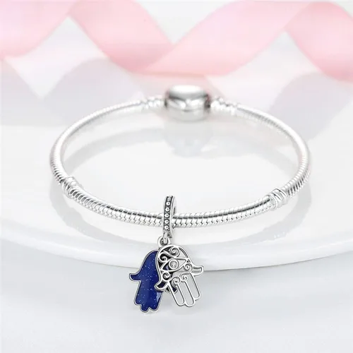 Miniatura 100 de KUNSIR Los abalorios se adaptan a pulseras Pandora para mujer, plata de ley 925, cuentas colgantes de joyería para niñas, dijes de feliz cumpleaños