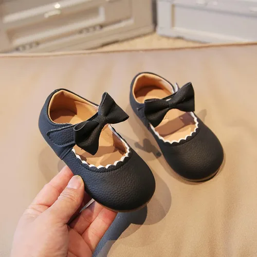 Miniatura 4 de Peyarlie Zapatos de vestir para niña pequeña, Mary Jane bailarina, zapatos planos para fiesta, escuela, con lazo, boda, princesa