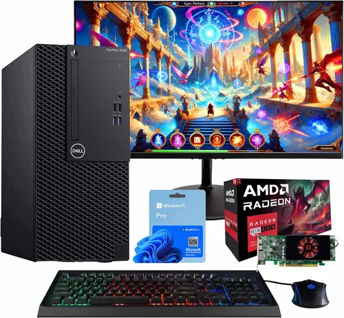 Miniatura 10 de Dell OptiPlex 3060 Tower PC Intel Core i5-8500 32 GB RAM NVME M.2 de 250 GB + SSD de 1 TB Nvidia RX 550 4GB Windows 11 Pro AX200 WiFi 6