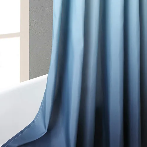 Miniatura 71 de Cortinas de Ducha Negras, Cortinas de Ducha de Poliéster Impermeable con Rayas Horizontales Degradadas en Blanco y Negro Modernas para Baño, 72x72