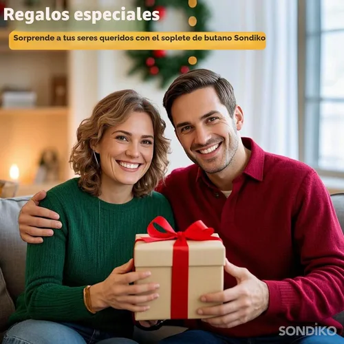Miniatura 7 de Sondiko S907 Soplete de butano con indicador de combustible, encendedor recargable con llama ajustable para soldadura, arte de resina y uso Negro 2