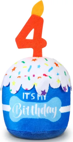 Miniatura 35 de Dansydaisy Accesorios de juguete de pastel de cumpleaños para perros, regalos para niñas y niños, juguete de peluche chirriante para decoración