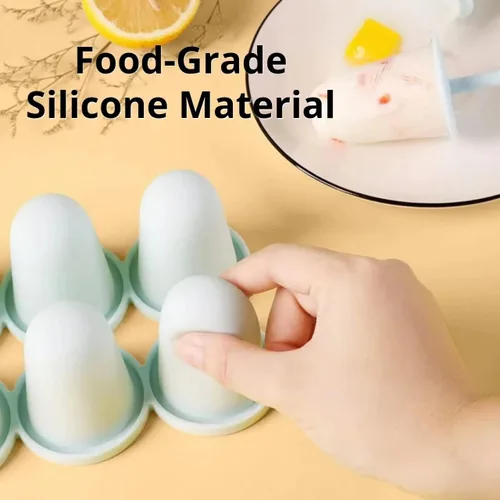 Miniatura 3 de Juego de 2 moldes para paletas de helado para niños, moldes de silicona para hacer helados, moldes de helado congelados, accesorios de cocina, fácil
