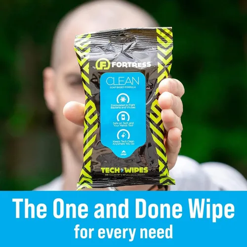 Miniatura 6 de Fortress Toallitas electrónicas (25 ct.) To-Go Tech Wipes para pantallas, teléfonos, teclados, monitores de TV, pantallas de computadora