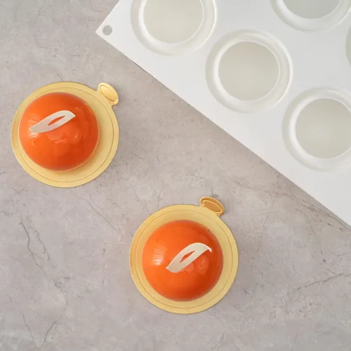Miniatura 10 de Restaurantware -Molde de bola de 8 cavidades de pastelería, 1 molde de chocolate listo para horno - Molde de silicona blanca flexible, congelable