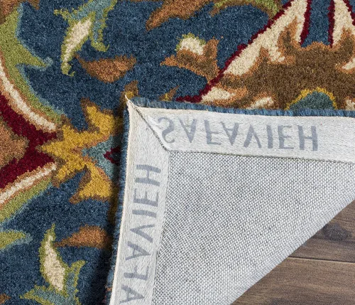 SAFAVIEH Heritage Collection - Alfombra decorativa de 2 pies 3 pulgadas x 4 pies, color camello y azul, hecho a mano, lana oriental tradicional,